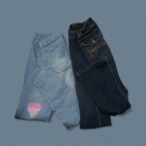 Stylish Blue and Black Jeans Set